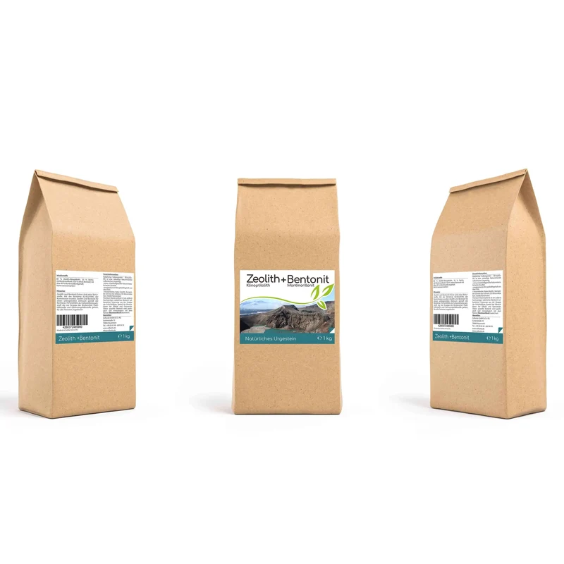 Premium Zeolith + Bentonit 1kg Pulver (Vorratsbeutel)