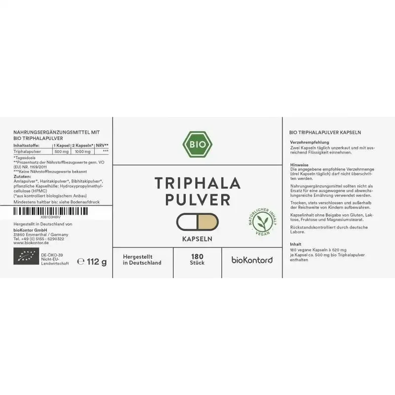 Bio Triphala 180 Kapseln
