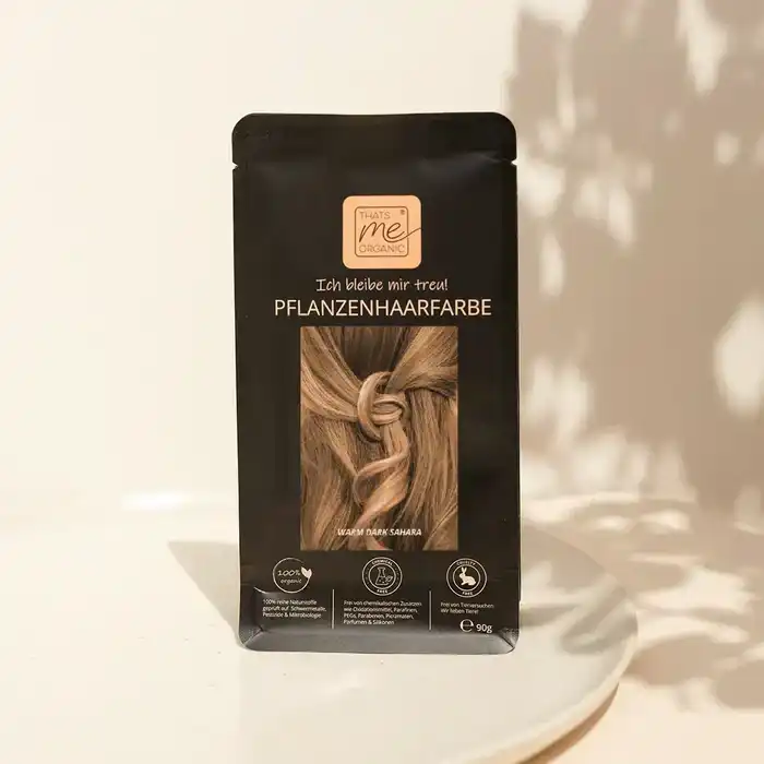 Profi-Pflanzenhaarfarbe "warmes dunkles Sahara Blond - warm dark Sahara blond"