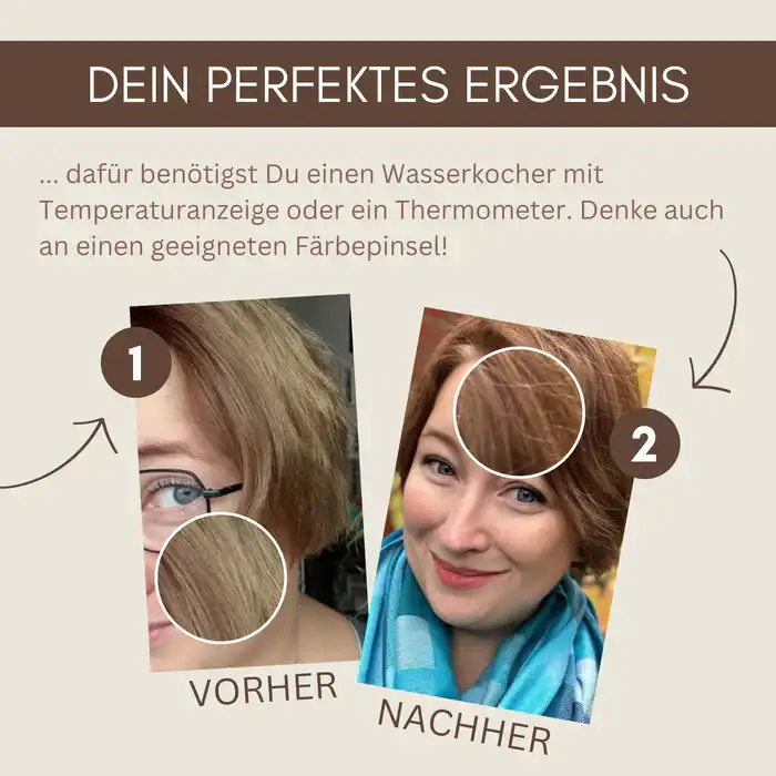 Profi-Pflanzenhaarfarbe "warmes dunkles Sahara Blond - warm dark Sahara blond"