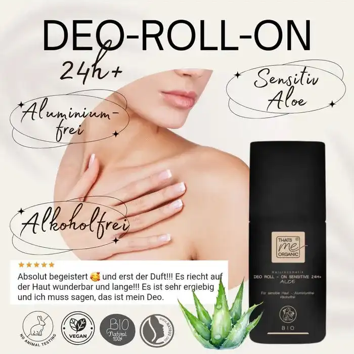 Bio Deo Roll-On Senitive 24h + Aloe - Aluminium & Alkoholfrei - 50ml