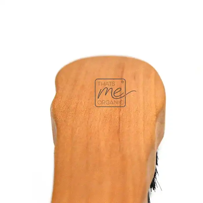 Profi-Haarbürste Fingerform "Die Ergonomische" aus Birnbaumholz & Wildschweinborste