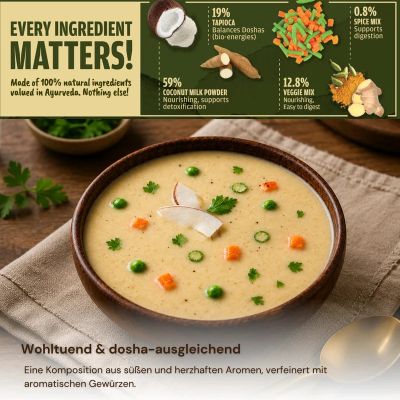 Kokosnuss- Gemüsesuppe