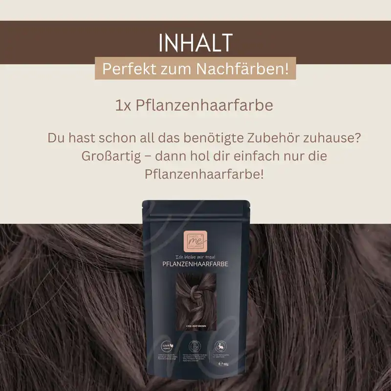 Profi-Pflanzenhaarfarbe kühles dunkles Braun "cool deep brown"
