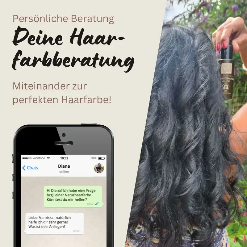 Profi-Pflanzenhaarfarbe kühles dunkles Schwarz "cool deep black"