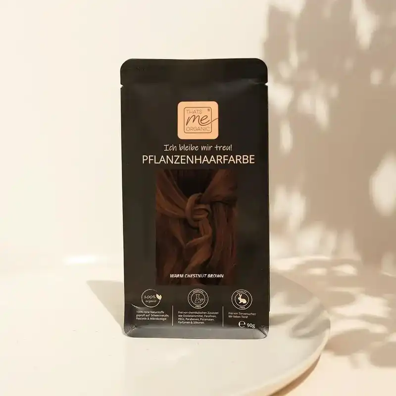 Profi-Pflanzenhaarfarbe "warmes Kastanien braun - warm chestnut brown"