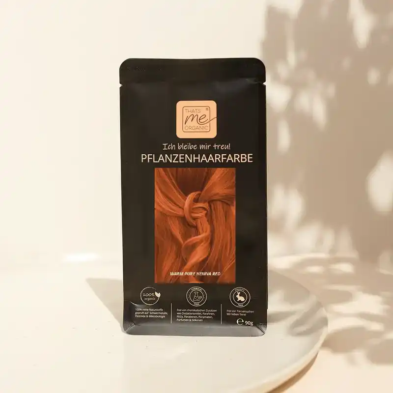 Profi-Pflanzenhaarfarbe "warmes rotes Henna pur - warm pure henna red"