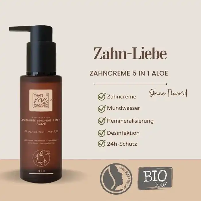 Bio-Zahncreme Zahn-Liebe 5 in 1 Aloe 100ml- Fluoridfrei
