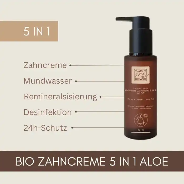 Bio-Zahncreme Zahn-Liebe 5 in 1 Aloe 100ml- Fluoridfrei