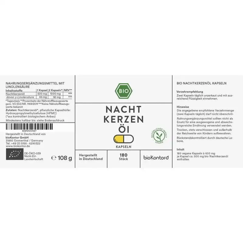 Bio Nachtkerzenöl Kapseln