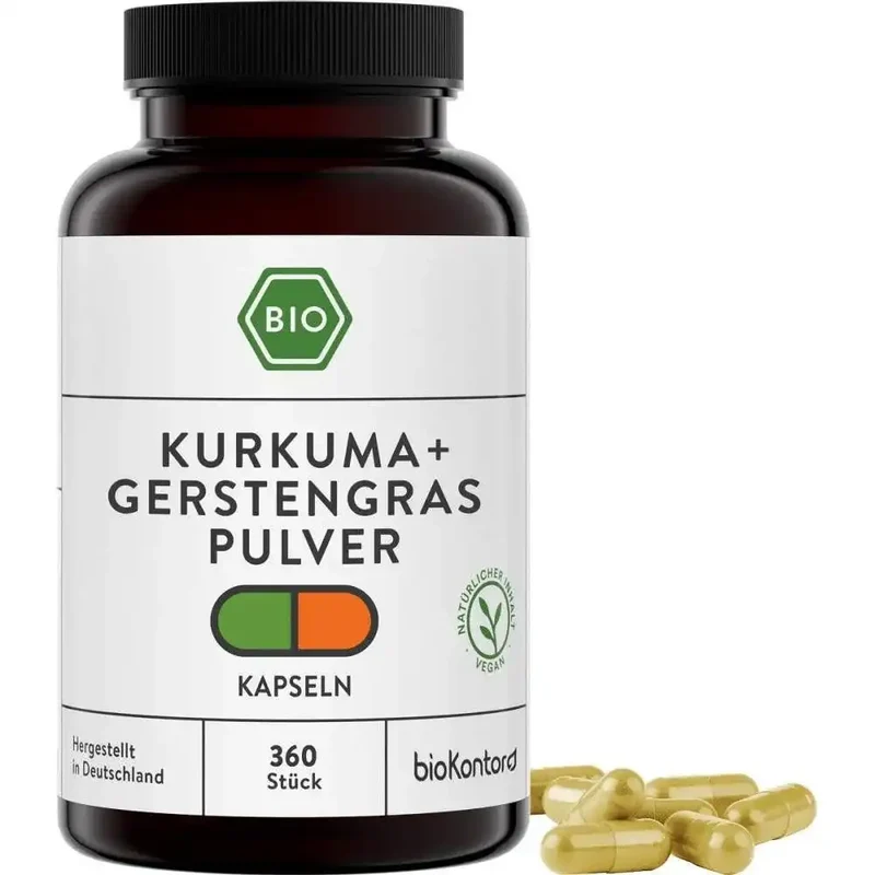 Bio Kurkuma + Gerstengras 360 Kapseln
