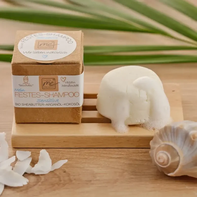 Festes Shampoo "sensitive" für empfindliche, gereizte Kopfhaut 40g handgemacht! (vegan)