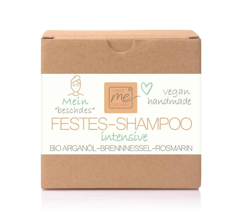 Festes Shampoo "intensive" für zu fettige & schuppige Kopfhaut 40g handgemacht! mit Brennessel & Rosmarin (vegan)