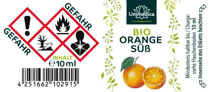 Bio Orange süss - natürliches ätherisches Öl - 10 ml