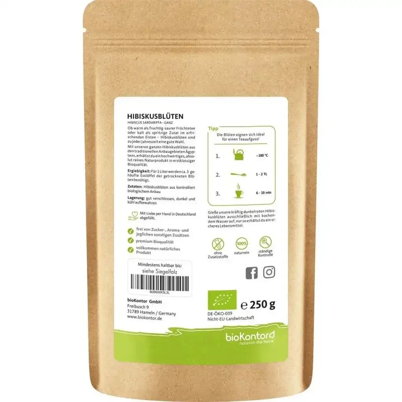 Bio Hibiskusblüten