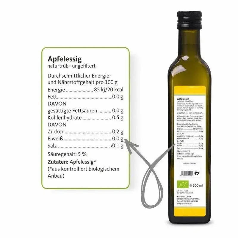 Bio Apfelessig naturtrüb 500ml