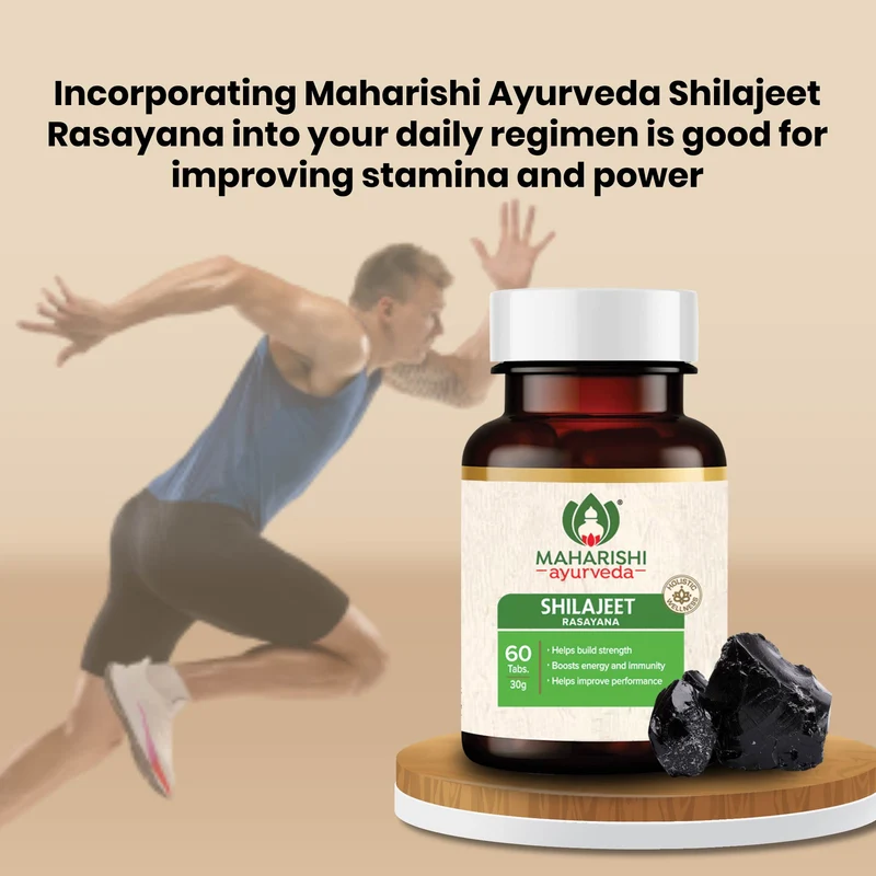 Shilajeet Rasayana | Natural & Pure Shilajeet for Strength, Stamina & Endurance | 60 Tablets Pack