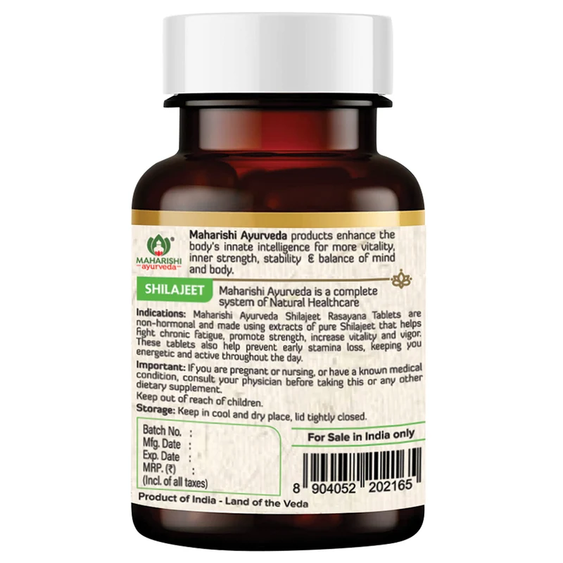 Shilajeet Rasayana | Natural & Pure Shilajeet for Strength, Stamina & Endurance | 60 Tablets Pack