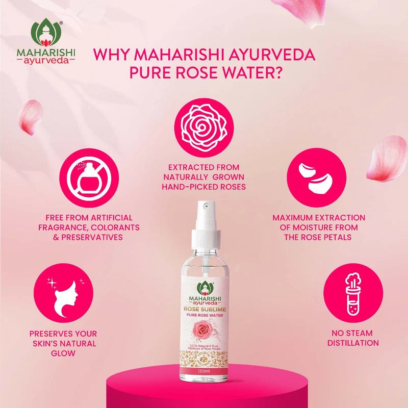 Pure Rose Water - Preserves Your Skin’s Natural Glow I 100 ml