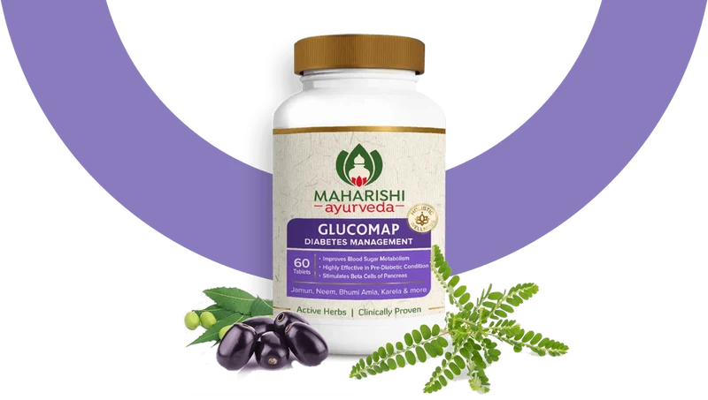 Glucomap | For Diabetes Control | Balances Blood Sugar Levels | Powerful Ayurvedic Formulation I Effective in Prediabetes |