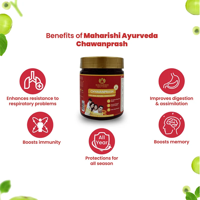 Maharishi Ayurveda Authentic Chyavanprash | Immunity Booster For All Seasons | With Pure Vanshlochan | For Strength & Stamina