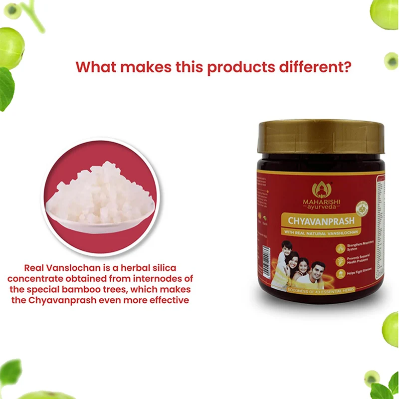 Maharishi Ayurveda Authentic Chyavanprash | Immunity Booster For All Seasons | With Pure Vanshlochan | For Strength & Stamina