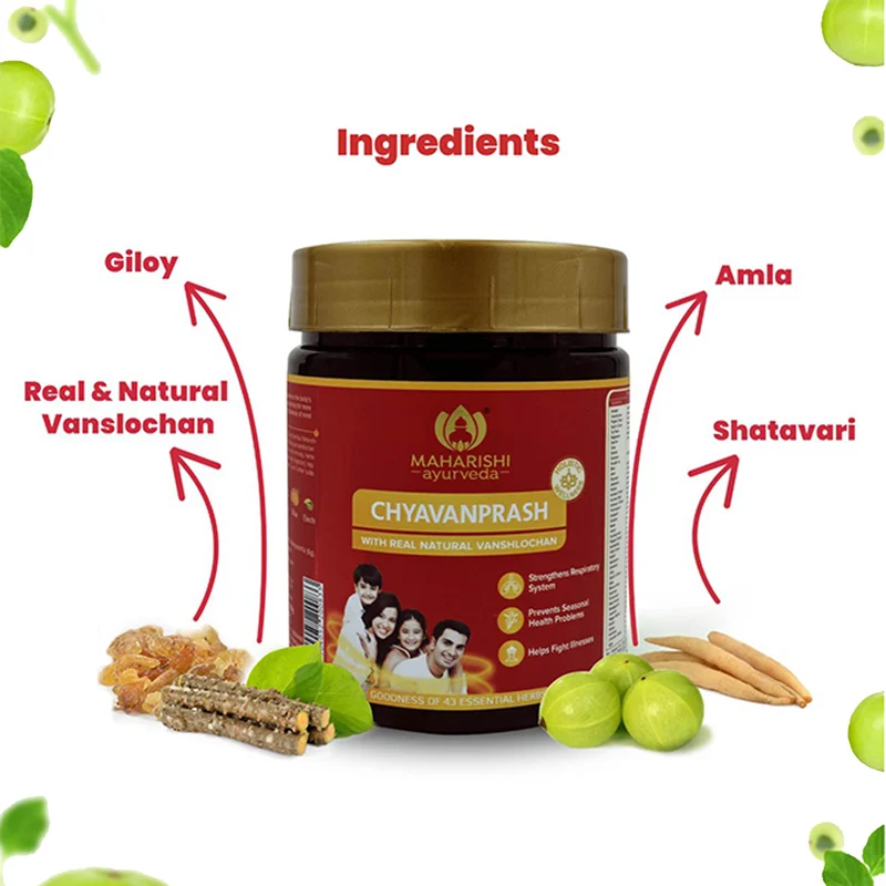 Maharishi Ayurveda Authentic Chyavanprash | Immunity Booster For All Seasons | With Pure Vanshlochan | For Strength & Stamina