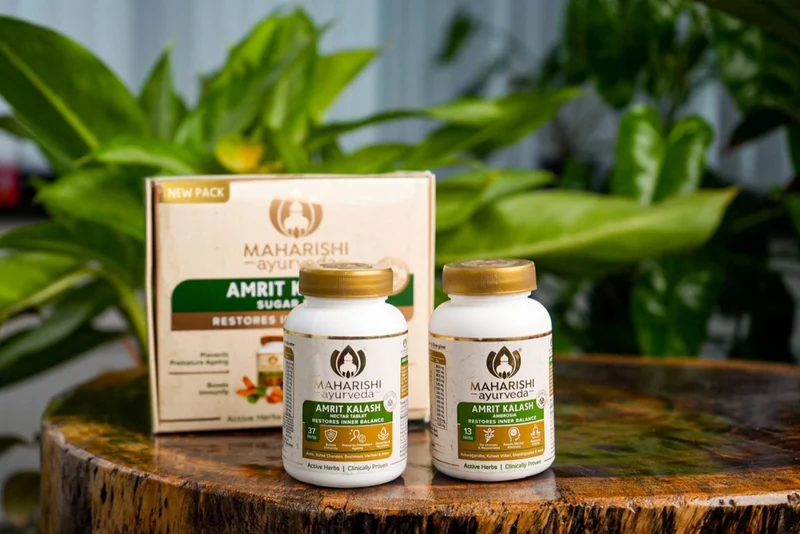 Maharishi Ayurveda Amrit Kalash Sugar Free | Super Rasayana for Perfect Health | Restores Innate Immunity | Helps Preserve Youthfulness | Helps Heart Health | Daily Health & Longevity | Ideal for Diabetics | 60 Nectar & 60 Ambrosia Tablets