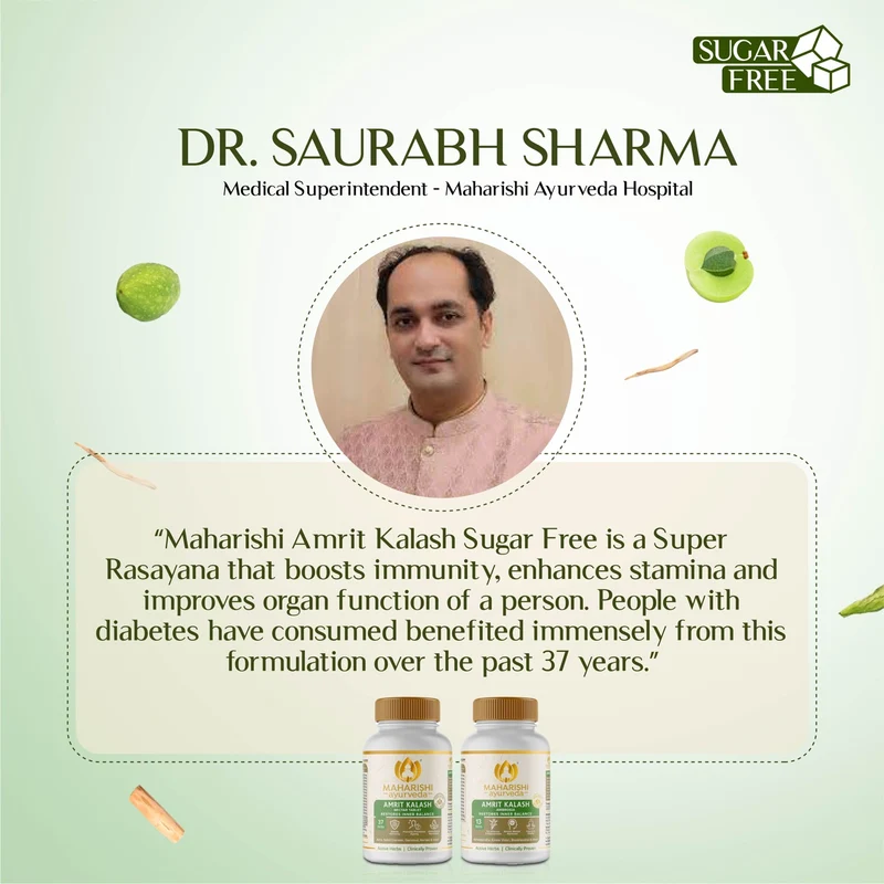 Maharishi Ayurveda Amrit Kalash Sugar Free | Super Rasayana for Perfect Health | Restores Innate Immunity | Helps Preserve Youthfulness | Helps Heart Health | Daily Health & Longevity | Ideal for Diabetics | 60 Nectar & 60 Ambrosia Tablets