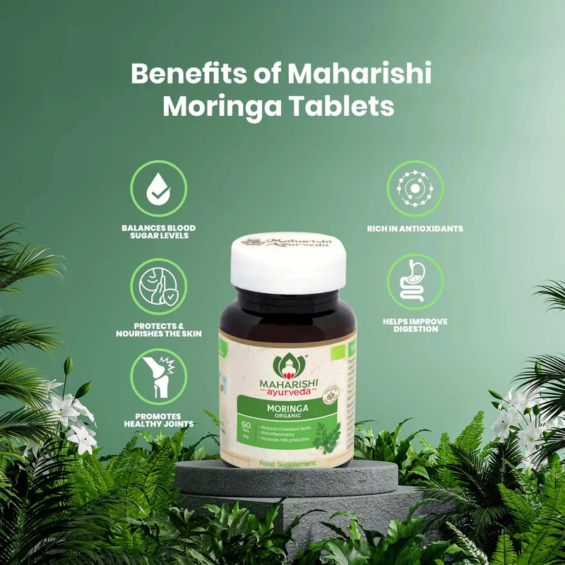 Organic Moringa | Certified by ECOCERT | 60 Tablets Pack