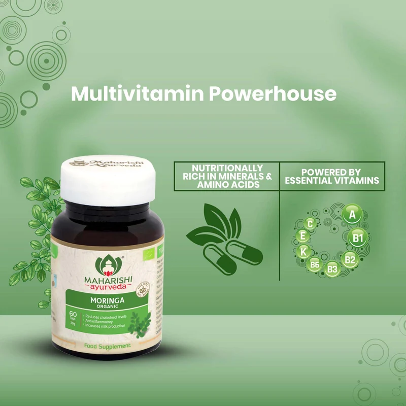 Organic Moringa | Certified by ECOCERT | 60 Tablets Pack