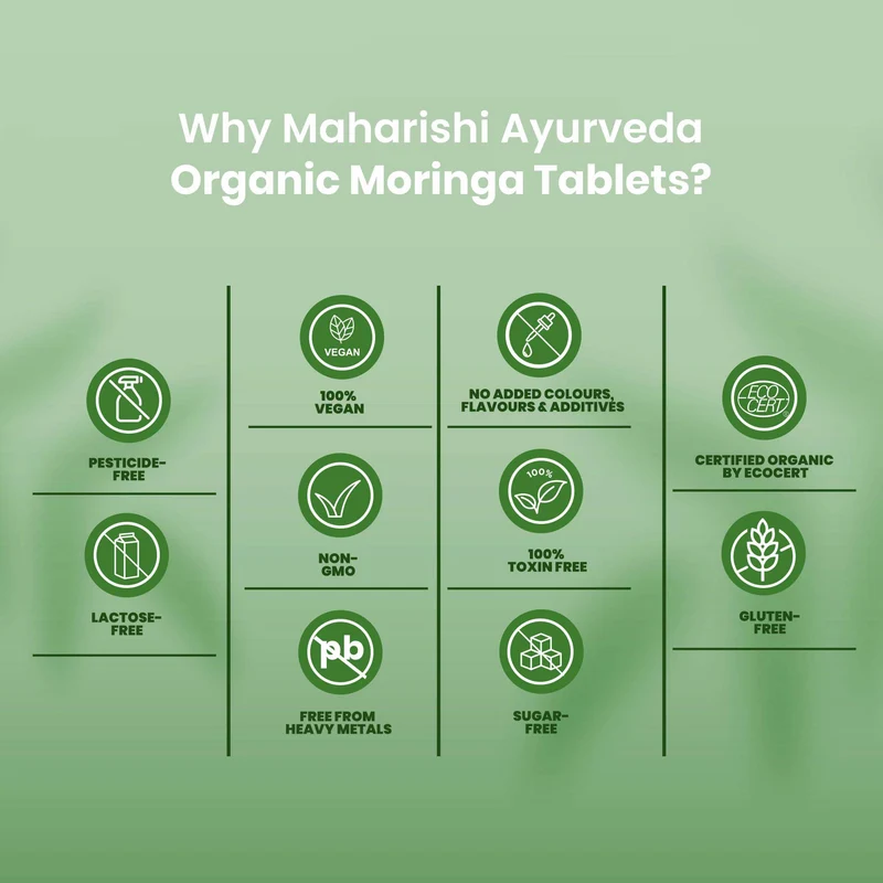 Organic Moringa | Certified by ECOCERT | 60 Tablets Pack
