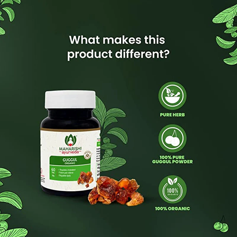 Organic Guggul | 60 Tablets Pack Each