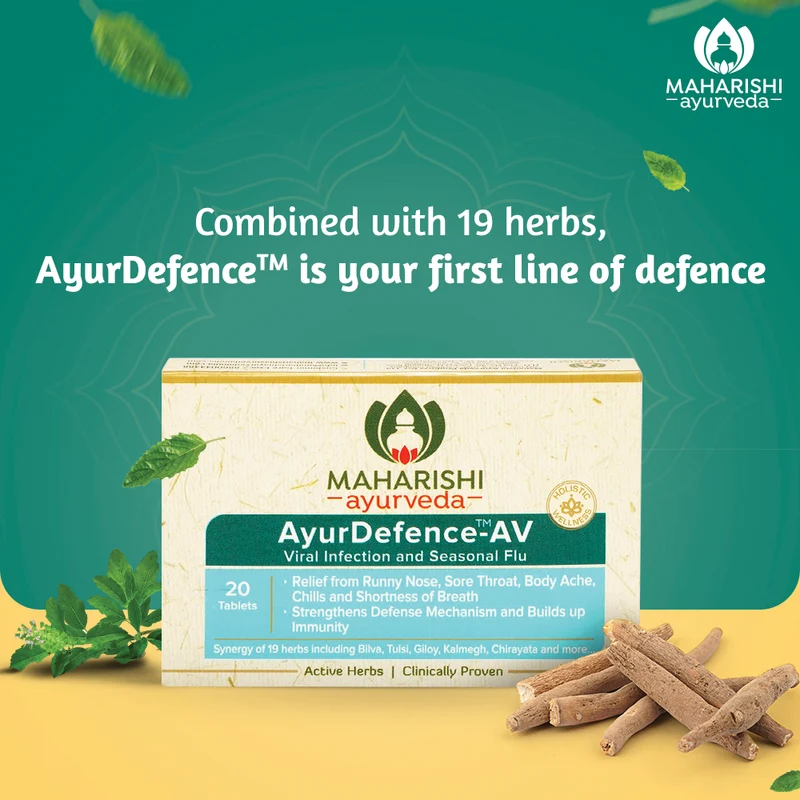 Ayur Defence Shield - Complete Protection Against Seasonal Infections & Flu (Ayush Kwath 100gms, Ayur Defence AV 20 Tabs, Anu Taila 10ml & Prandhara 3ml)