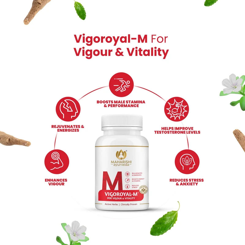 Vigoroyal-M | A Potent Formulation For Vigor and Vitality in Men | 60 Tablets