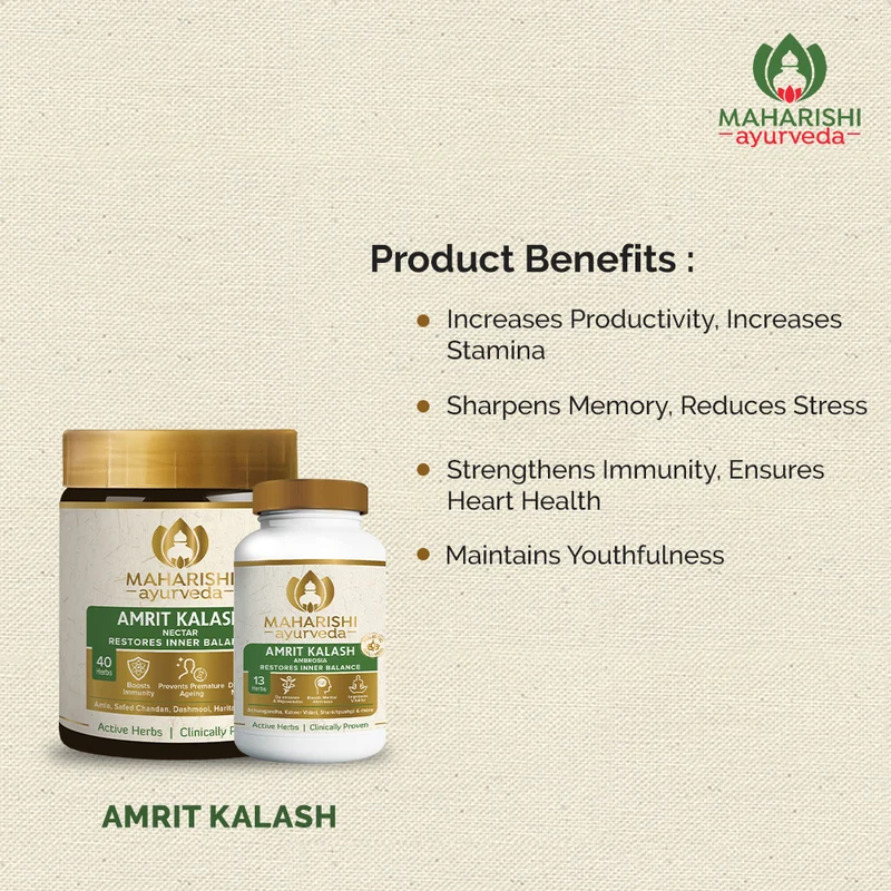 Super Rasayana Immunity Kit - For Active Mind & Body (600gms Amrit Kalash Nectar Paste, 60 Amrit Kalash Ambrosia Tabs, 10 ml Anu Taila & 3ml Prandhara )