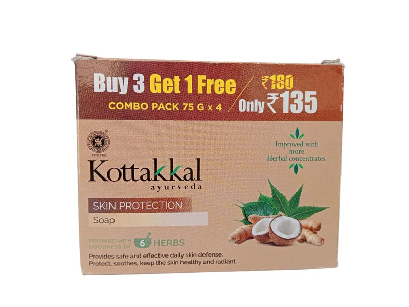 SKIN PROTECTION SOAP KOTTAKKAL - (Offer Pack 3 plus 1)