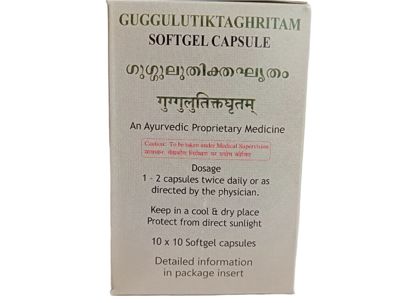 GUGGULUTIKTA GRITHAM SOFT GEL CAPSULES-100 TABLET -KOTTAKKAL