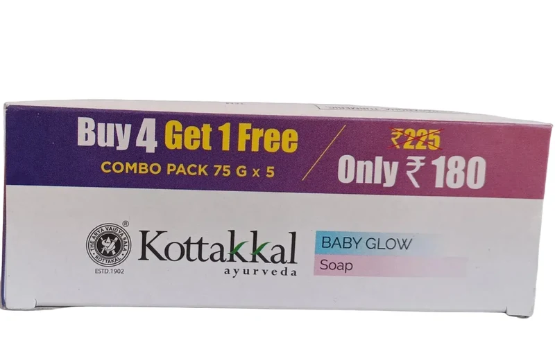 BABY GLOW SOAP KOTTAKKAL -(Offer Pack 4 plus 1)