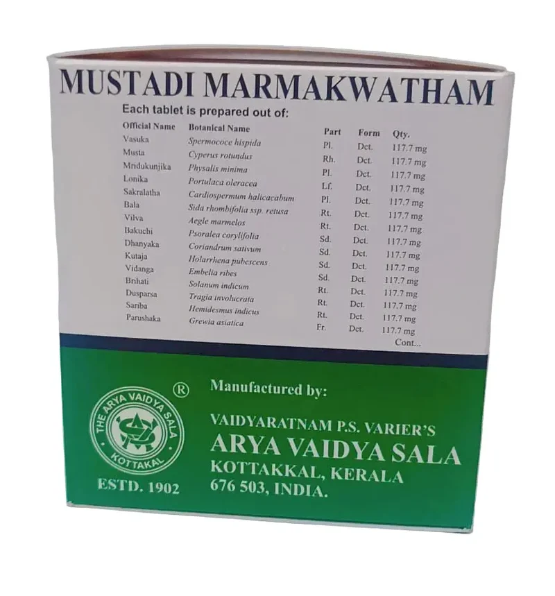 MUSTADI MARMA KWATHAM TABLET -100 Nos - KOTTAKKAL