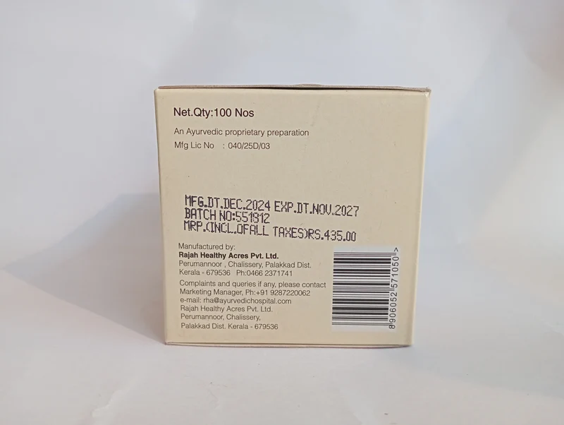 Sapthasaram Kashayam Tablet - 100 Nos - Rajah Ayurveda