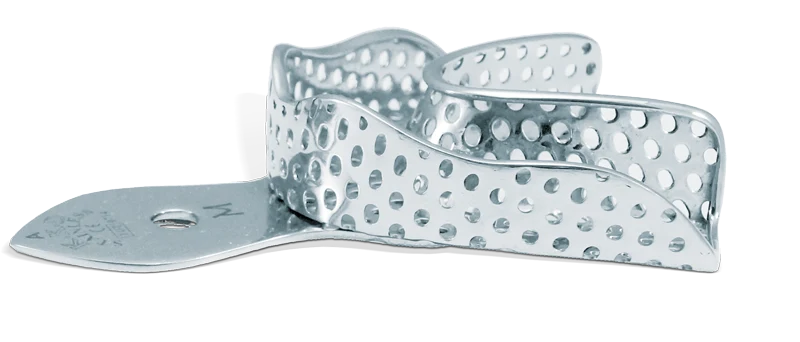 KKD® Abformlöffel ANATOMIC mit Retentionsrand „perforiert“, Satz mit 8 Löffeln