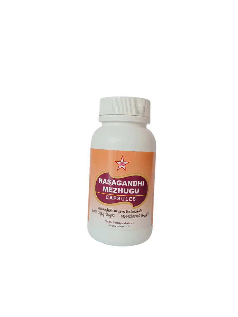 Rasagandhi Mezhugu Capsules - 100 Nos - SKM SIDDHA AND AYURVEDA