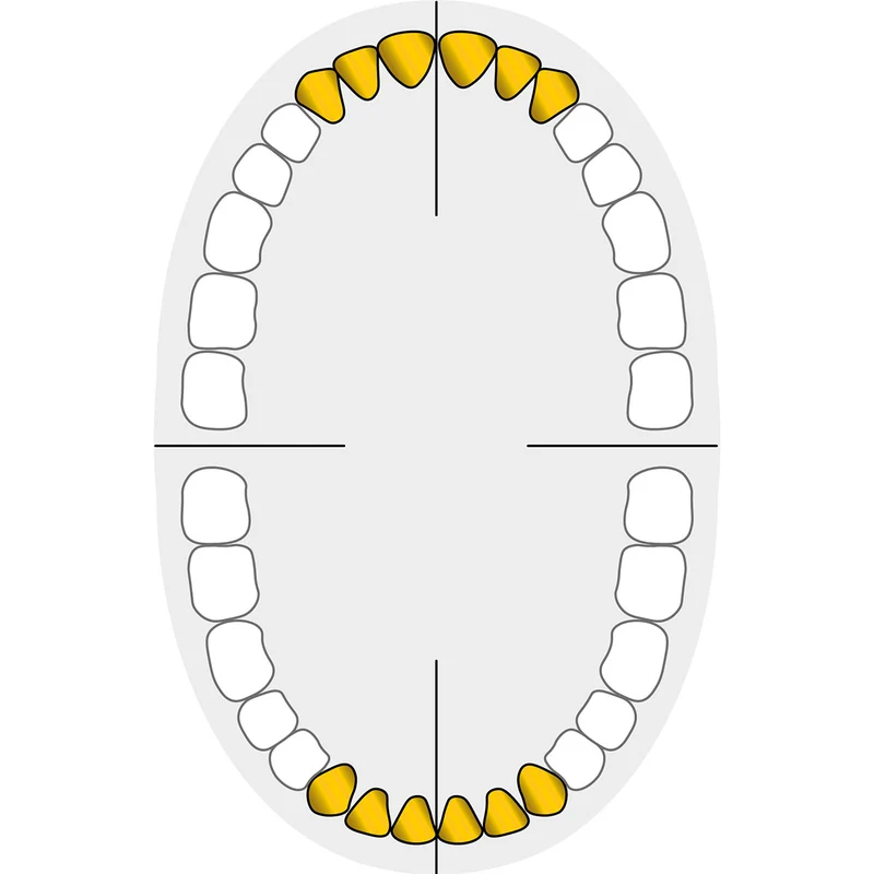 KKD Kofferdam Klammern „triColor Antireflect“ – Anterior