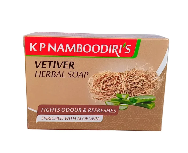 Vetiver Herbal Soap - KP Namboodiri's (4 x 75 g)