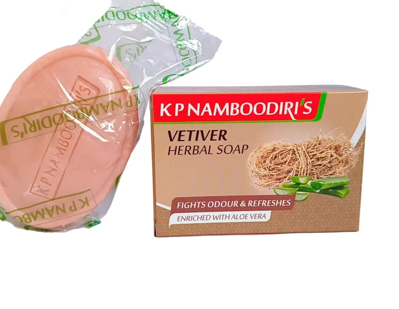 Vetiver Herbal Soap - KP Namboodiri's (4 x 75 g)