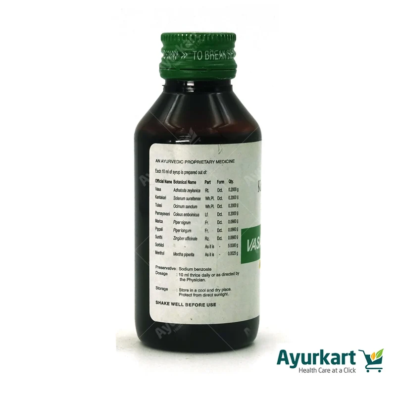 Vasakot Syrups sugar free - 100ML - Kottakkal