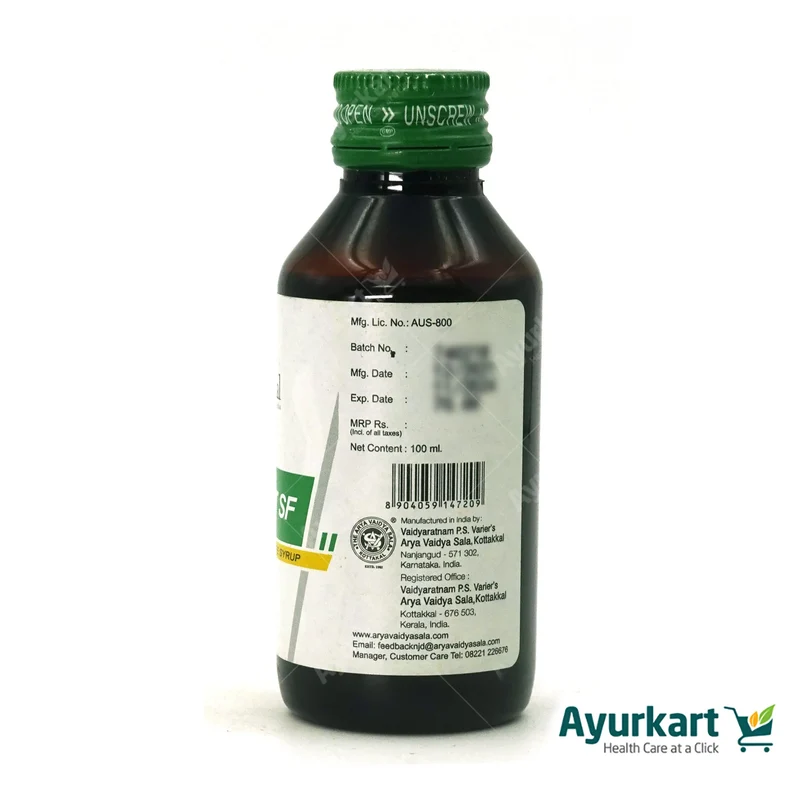 Vasakot Syrups sugar free - 100ML - Kottakkal