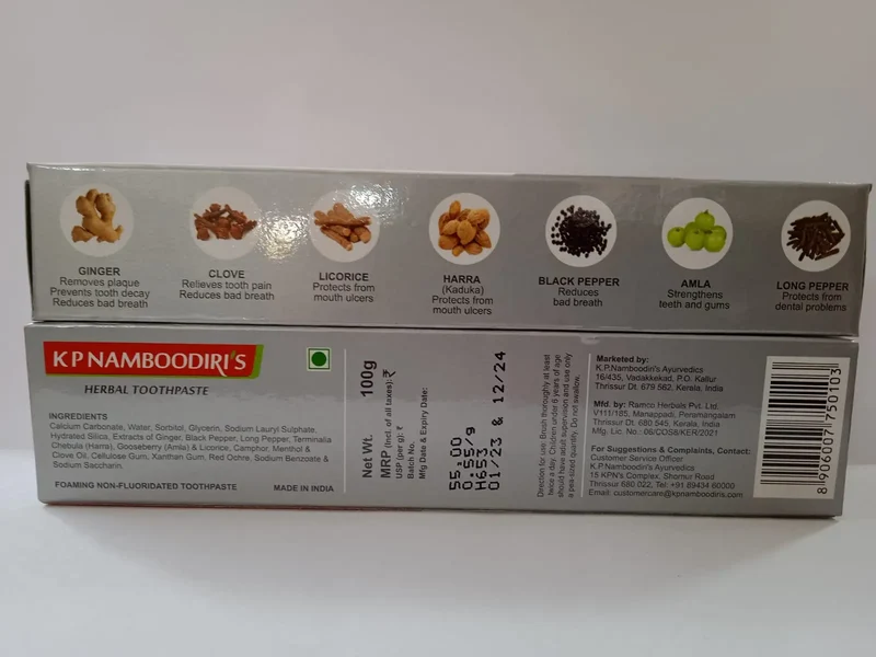 Herbal Tooth Paste - KP Namboodiri's