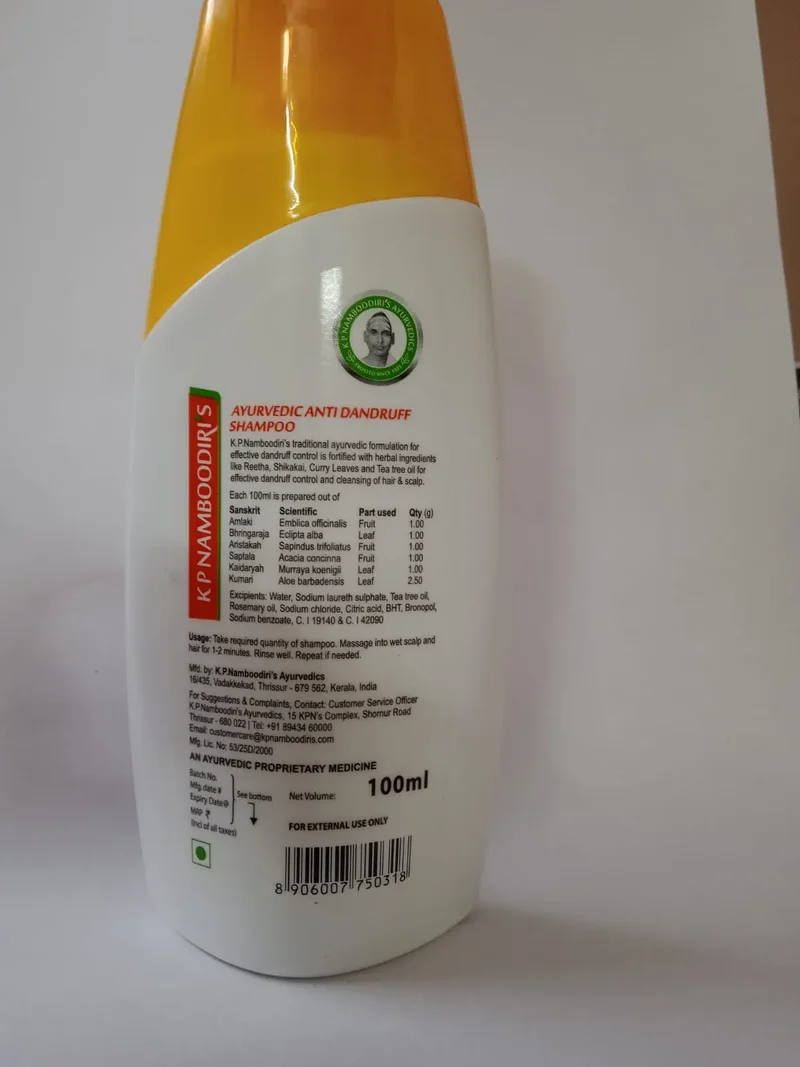 Ayurvedic Anti Dandruff Shampoo - KP Namboodiri's